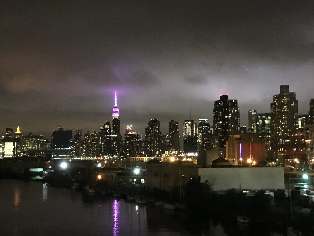 Manhattan Island at night