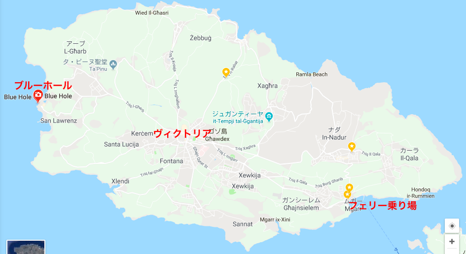 ゴゾ島　地図