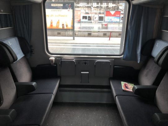 ドイツ列車のコンパートメント車両