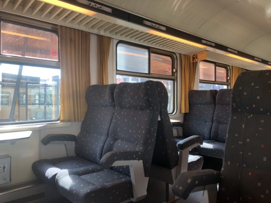 ルクセンブルクからリエージュへ向かう列車