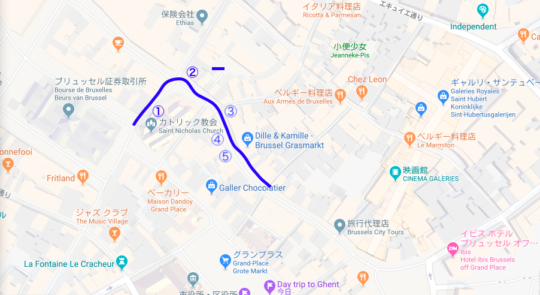 ベルギーお土産 ブリュッセル地図
