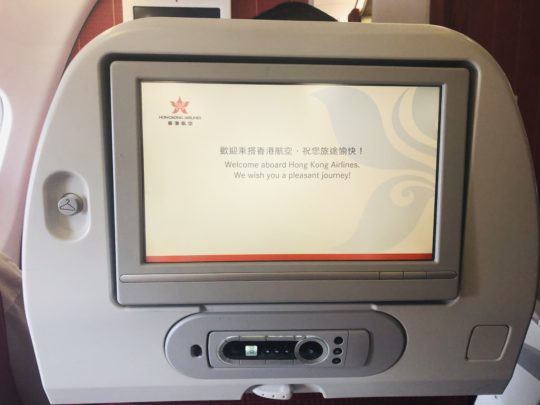 香港航空の機内エンターテイメント