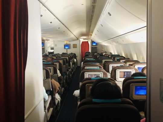 ガルーダインドネシア航空のエコノミークラス座席
