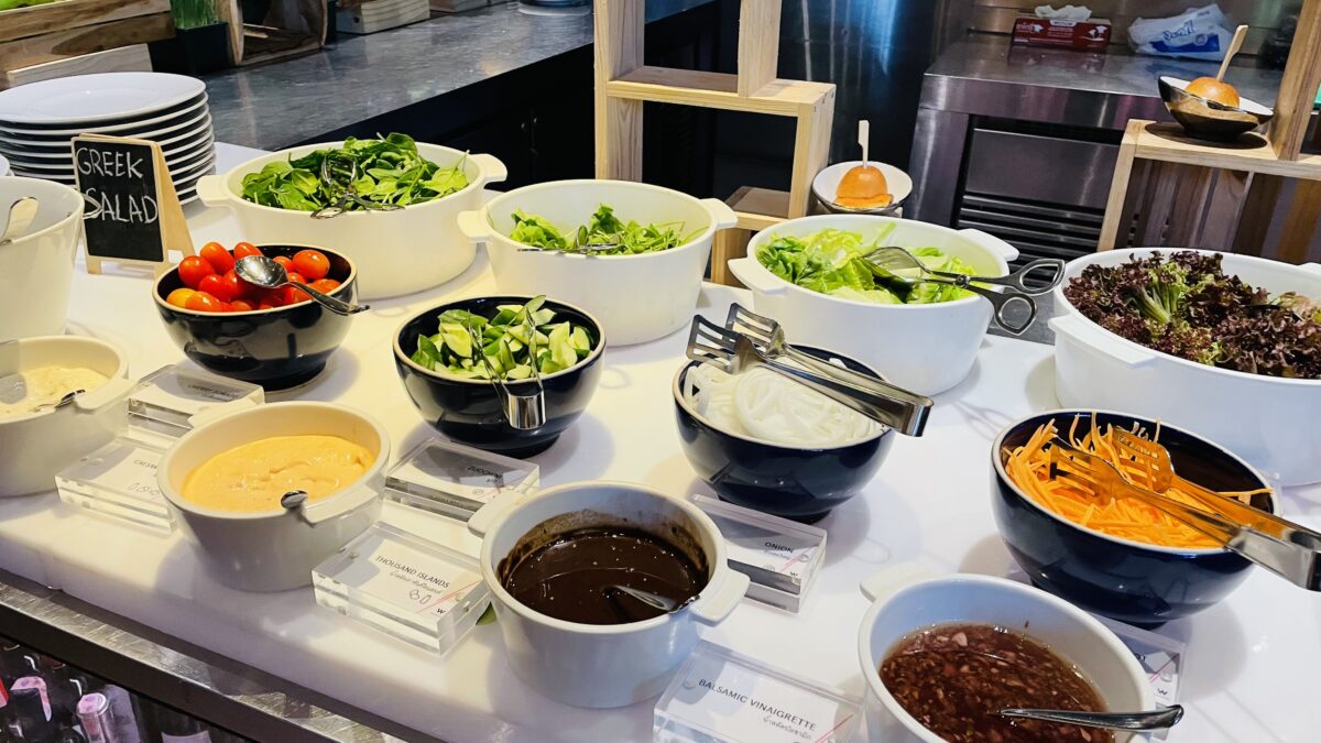 Wバンコクホテルの朝食　生野菜