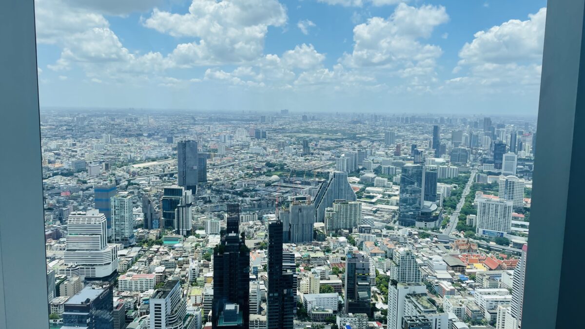 マハナコンタワー74階から見たバンコク市内