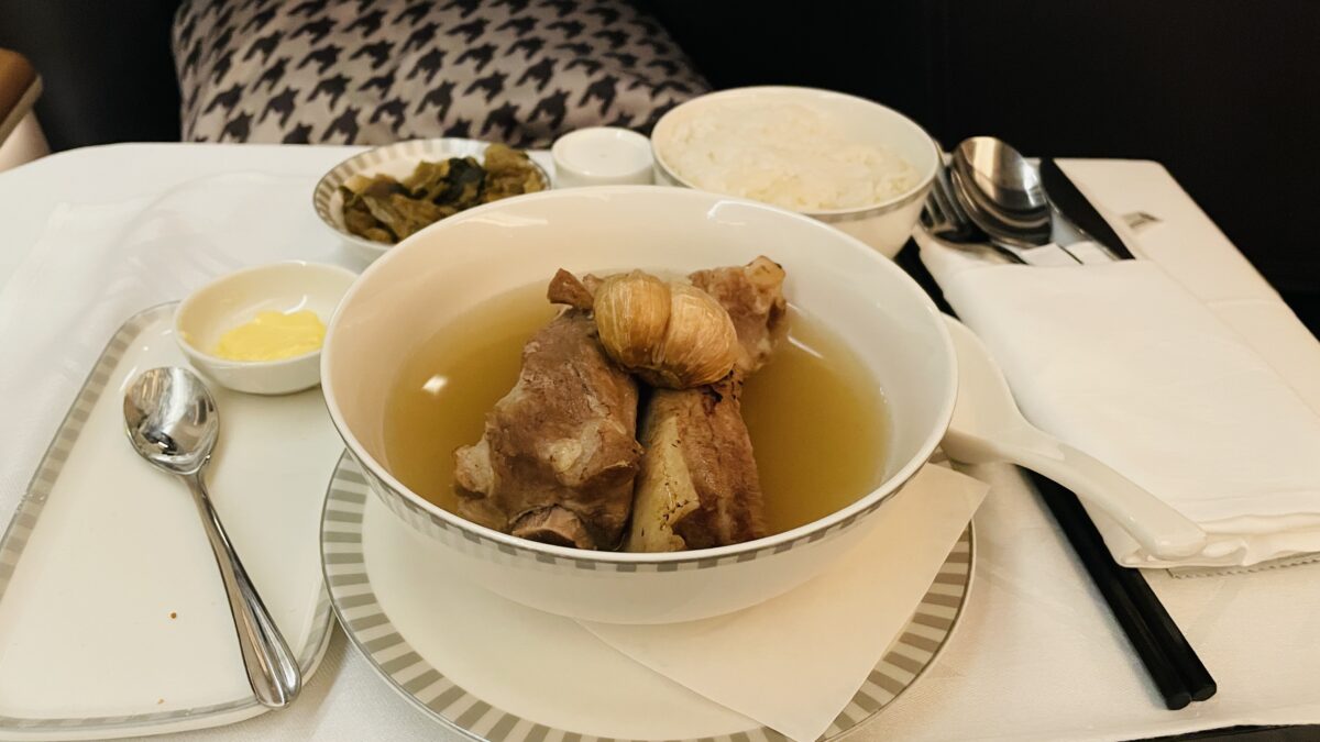 シンガポール航空ビジネスクラス機内食 肉骨茶