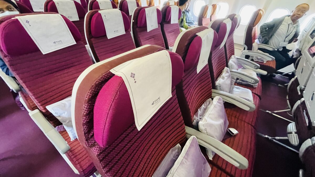 タイ国際航空エコノミークラスの座席
