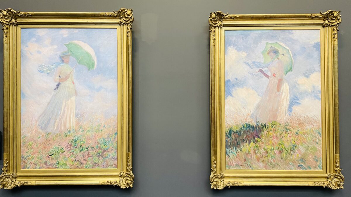 オルセー美術館所蔵 モネWoman with a Parasol - Madame Monet and Her Son (散歩、日傘をさす女)