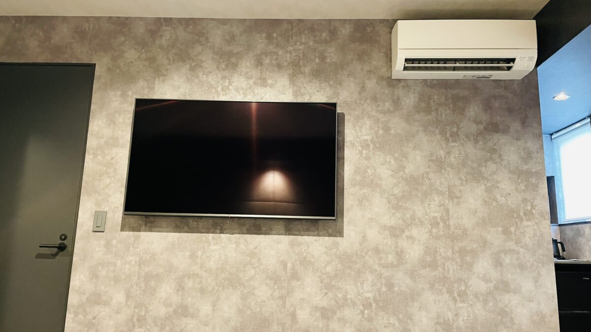 ランドーホテル広島プレステージの客室のテレビ・エアコン