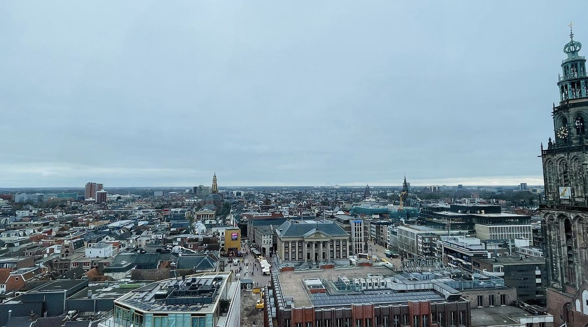 フォーラム・フローニンゲン（Forum Groningen）の屋上から見たフローニンゲンの街並み②