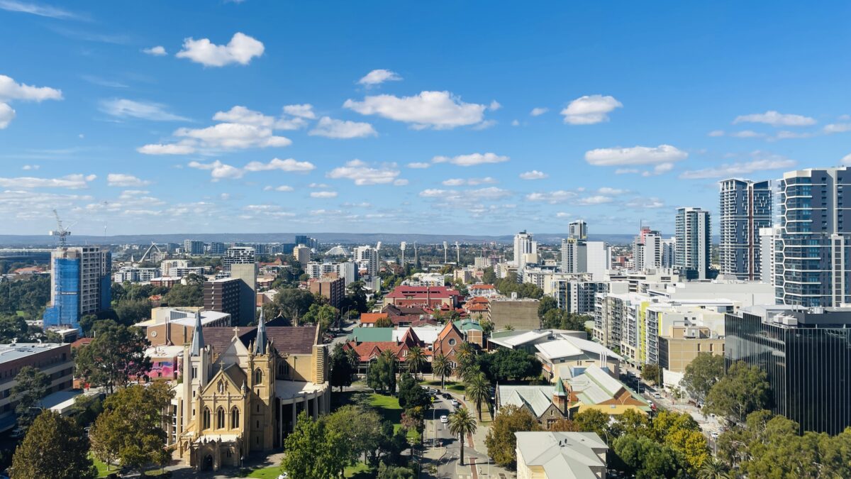 ウェスティン・パース(The Westin Perth)から見たパースの街並み