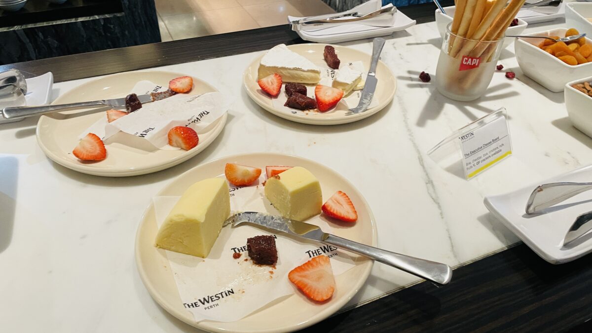 ウェスティン・パース(The Westin Perth)のクラブラウンジ カクテルタイム(チーズ)
