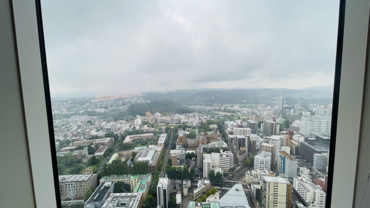 ウェスティンホテル仙台 客室からの眺め(森側)