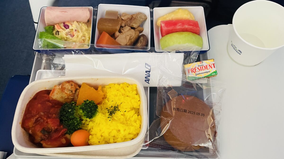 ANA 台北(松山)→羽田 NH852便 機内食(洋食)